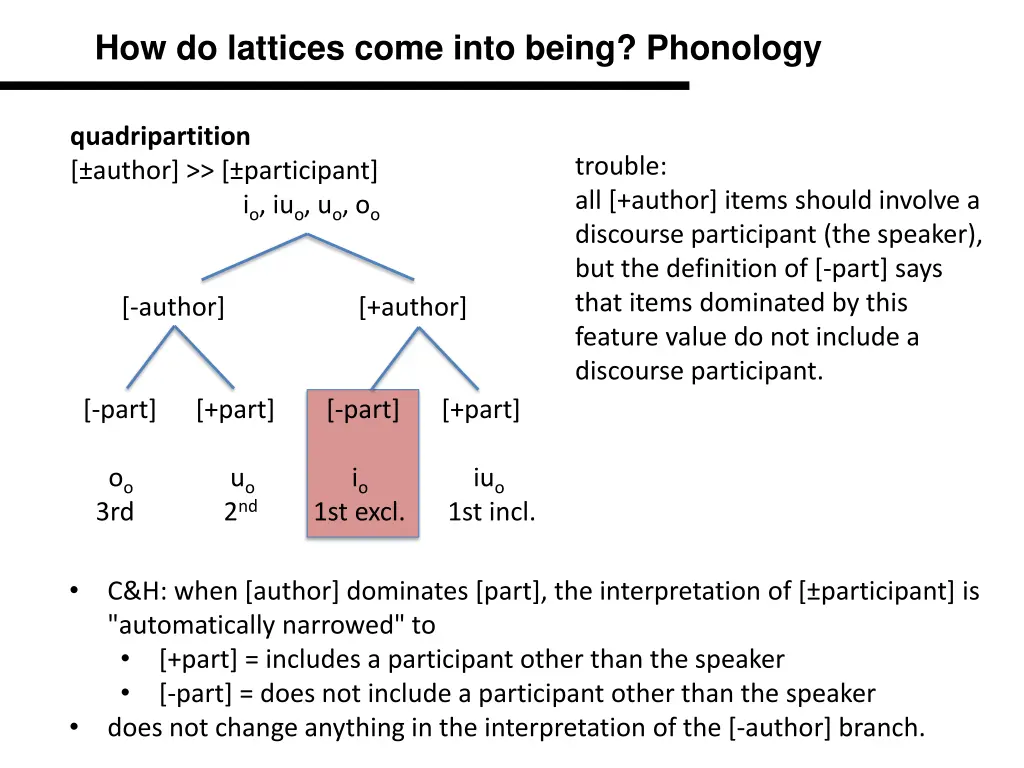 how do lattices come into being phonology 8