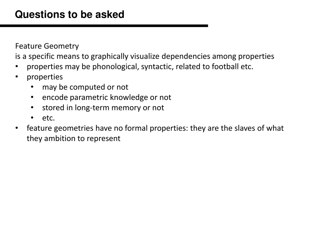 questions to be asked