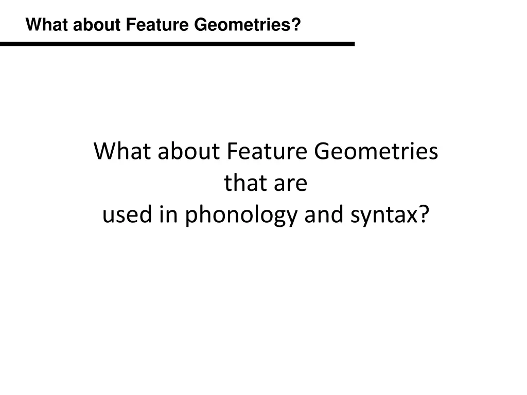 what about feature geometries