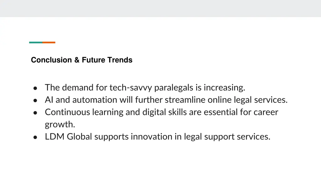 conclusion future trends
