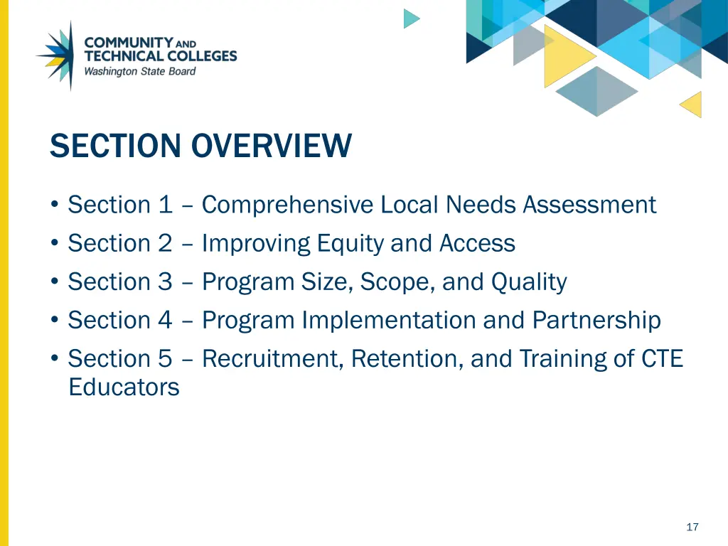 section overview