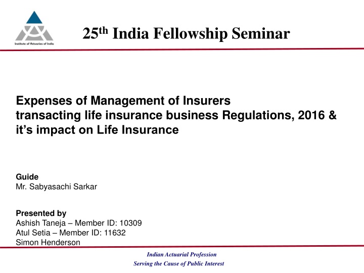 25 th india fellowship seminar