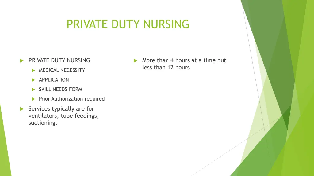 private duty nursing