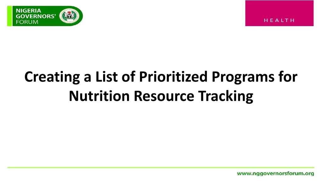 creating a list of prioritized programs