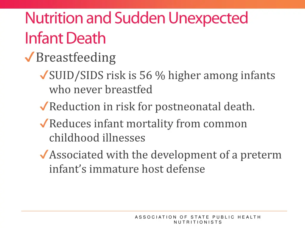 breastfeeding suid sids risk is 56 higher among