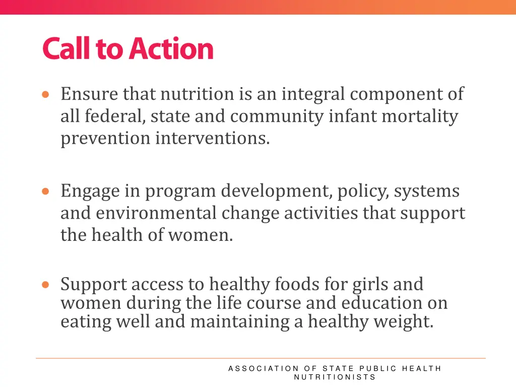 ensure that nutrition is an integral component