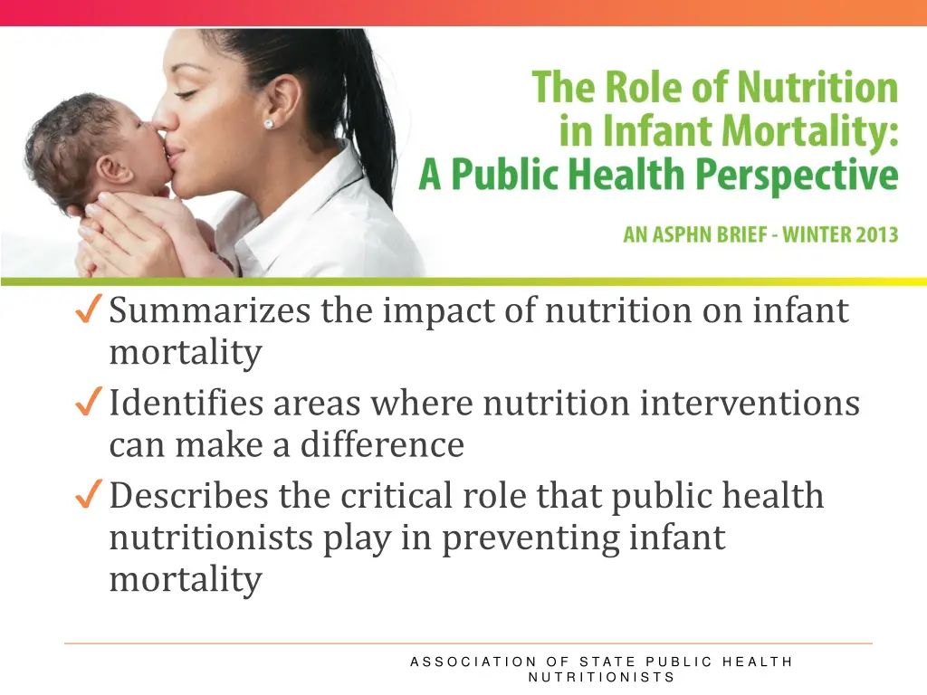 summarizes the impact of nutrition on infant