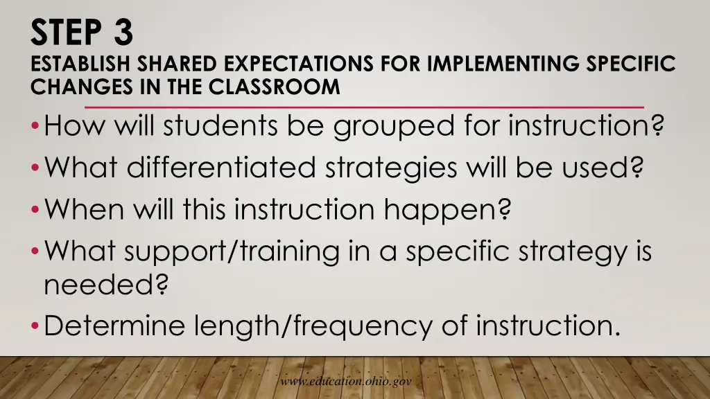 step 3 establish shared expectations