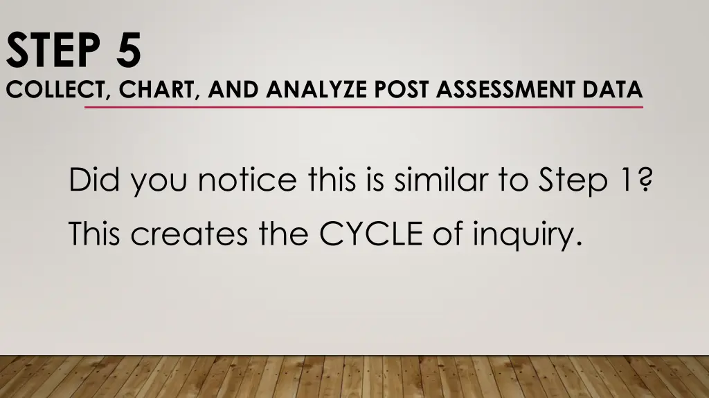 step 5 collect chart and analyze post assessment