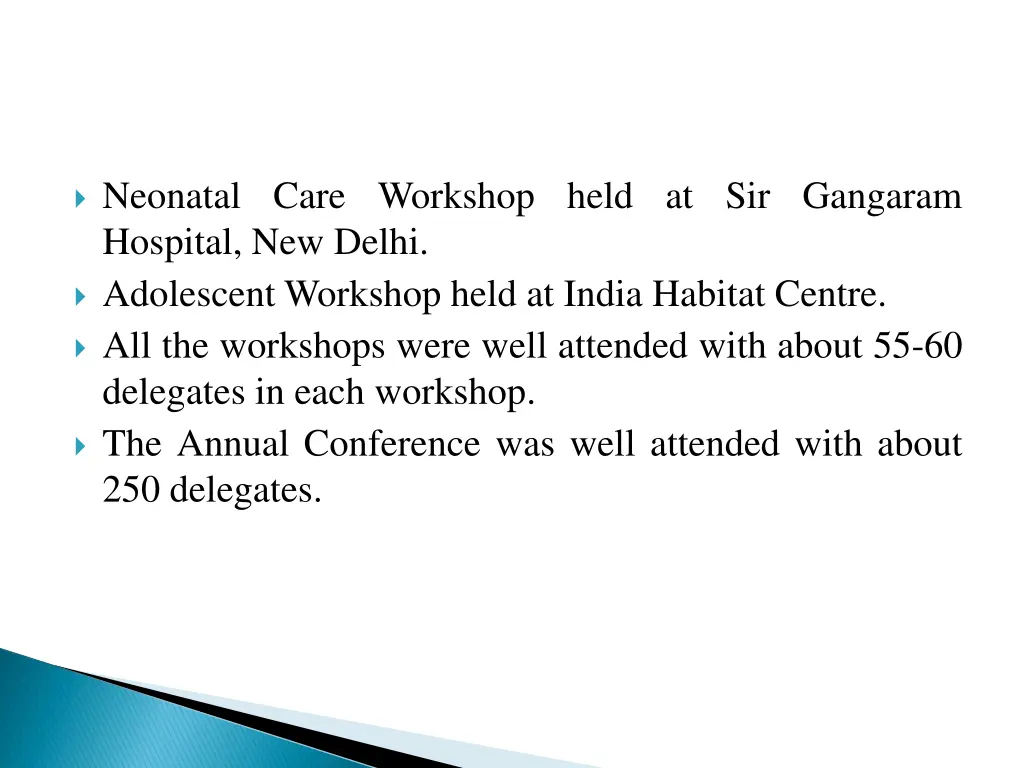 neonatal care workshop held at sir gangaram