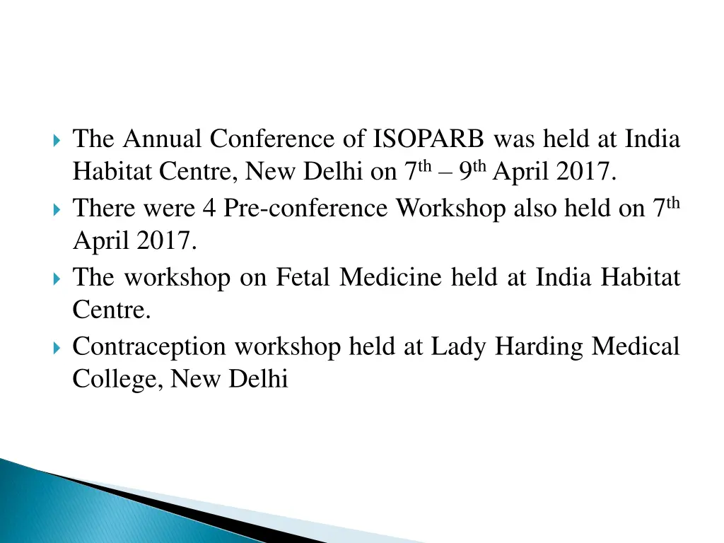the annual conference of isoparb was held