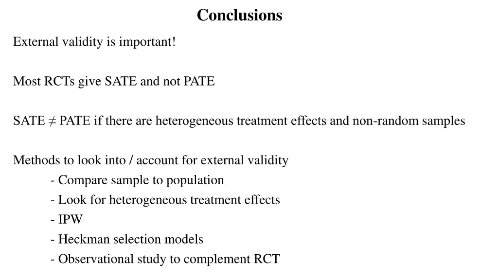 conclusions
