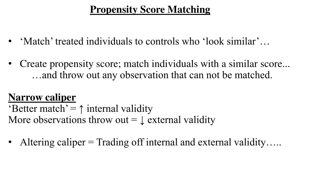 propensity score matching