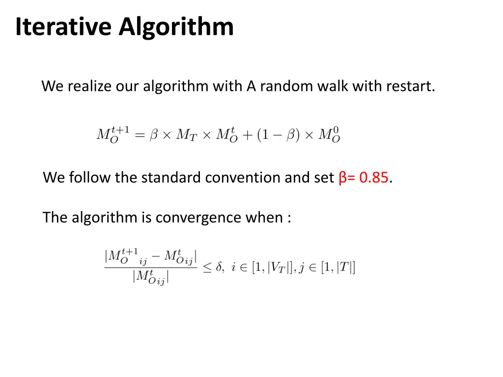 iterative algorithm