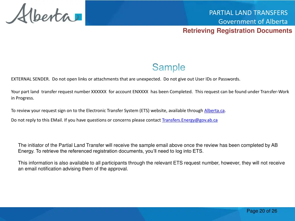 partial land transfers government of alberta 19