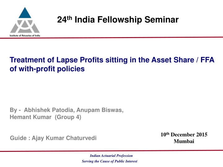 24 th india fellowship seminar