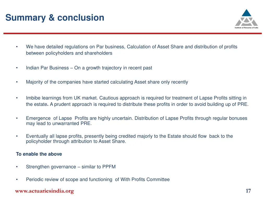 summary conclusion