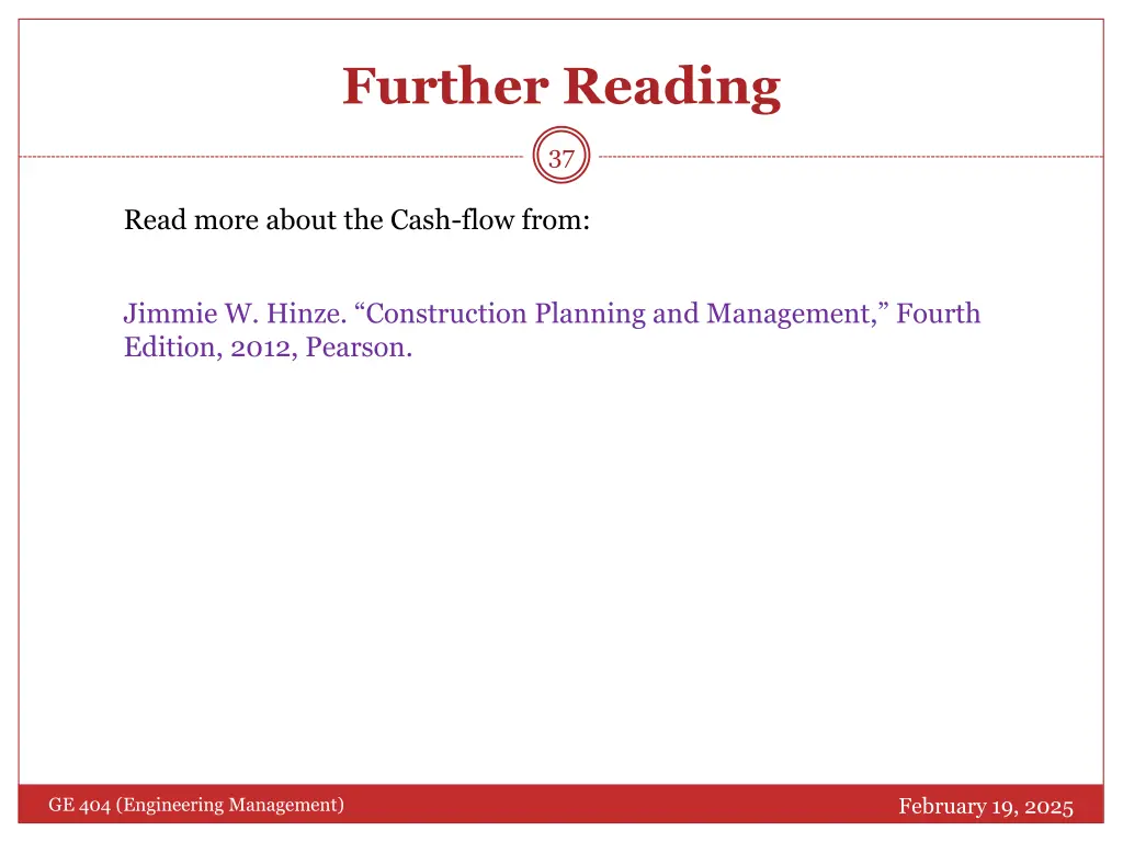 further reading