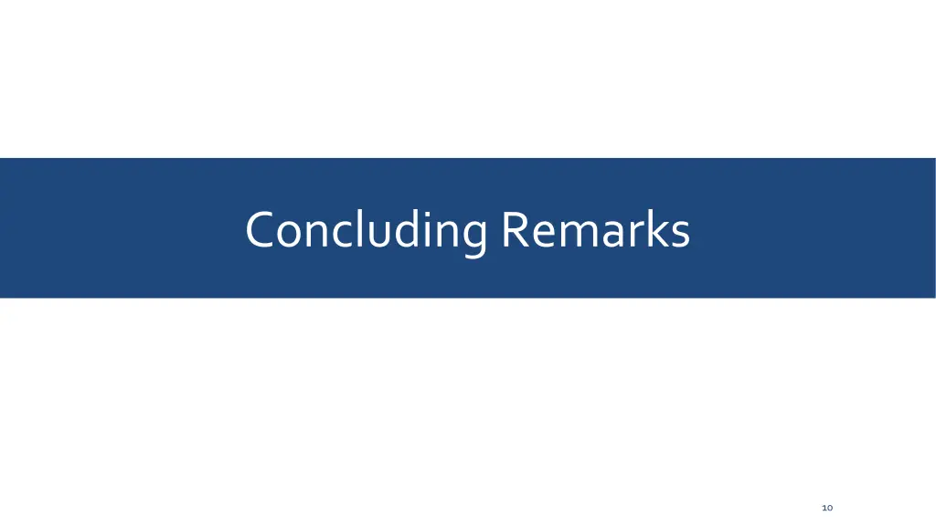 concluding remarks