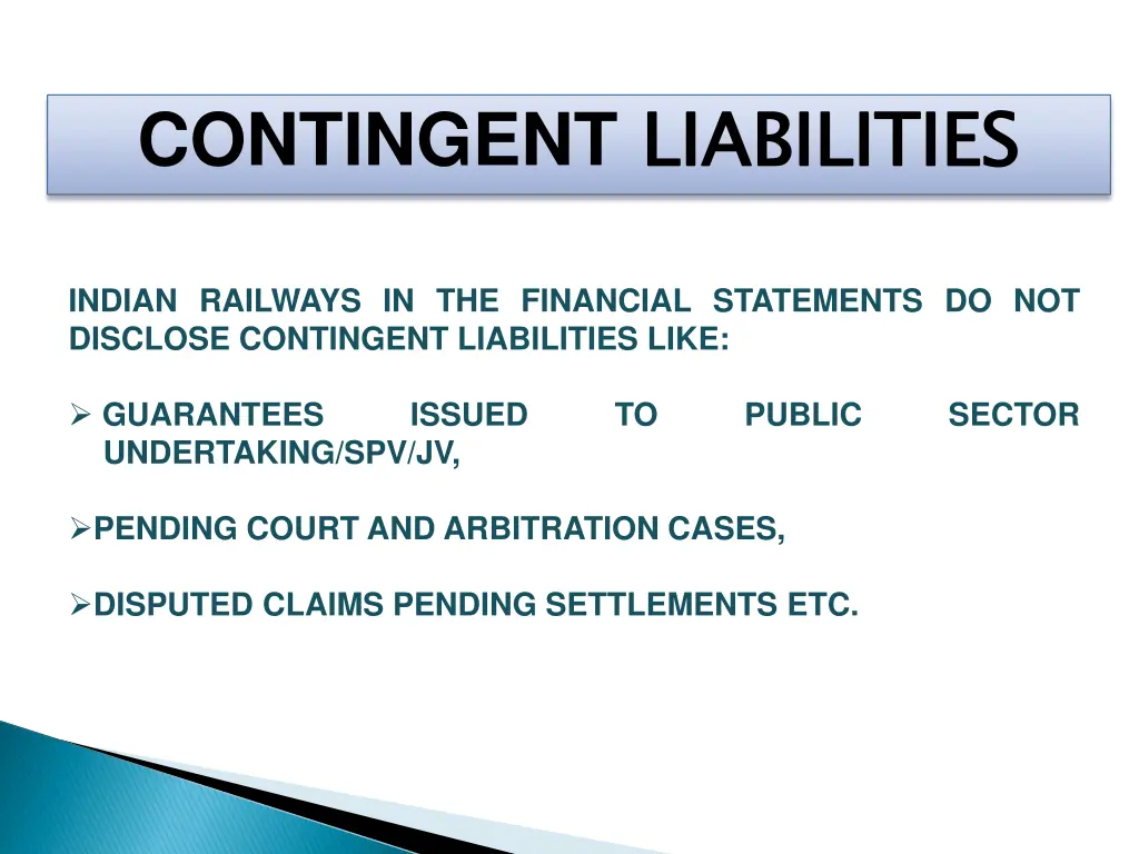 contingent liabilities