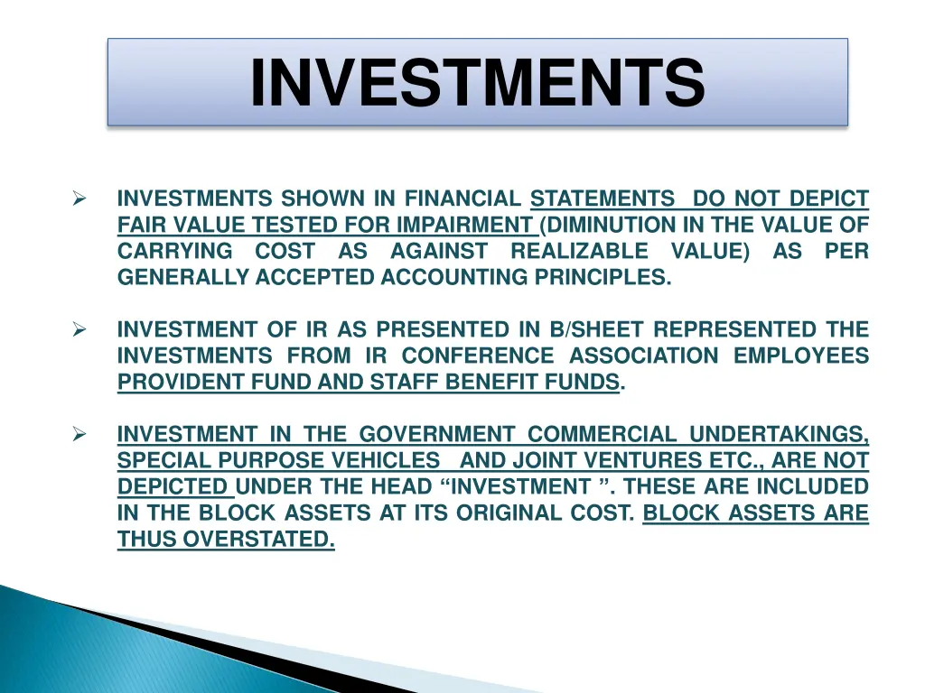 investments