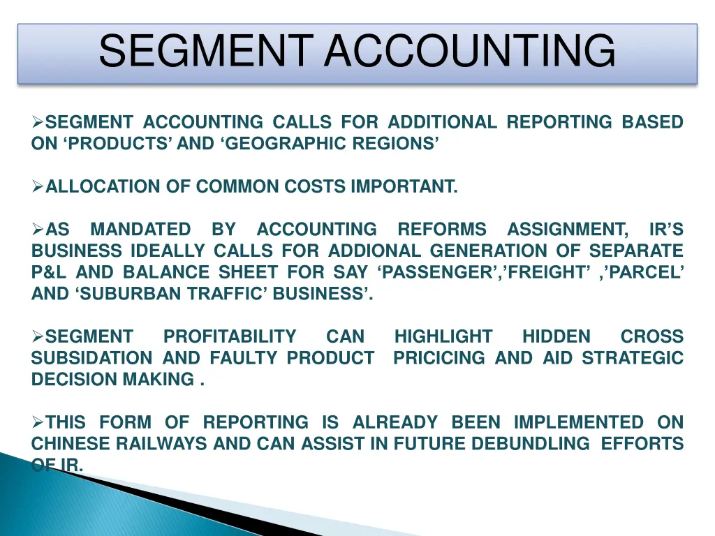segment accounting