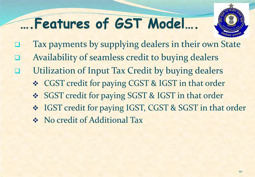 tax payments by supplying dealers in their