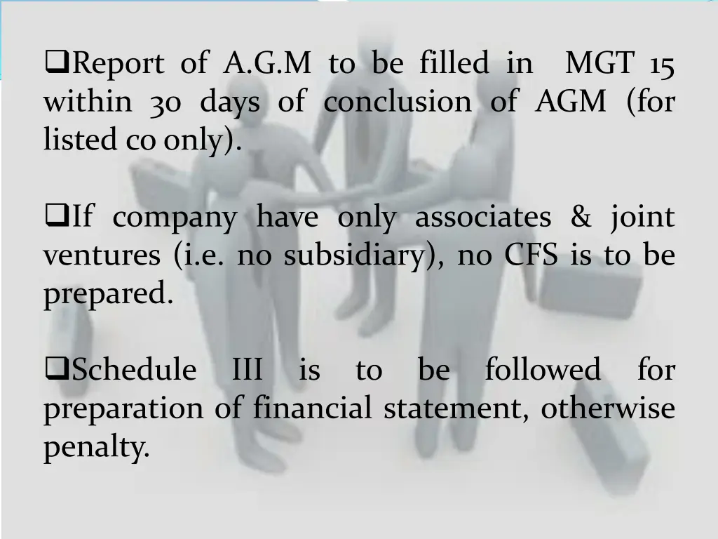 report of a g m to be filled in mgt 15 within