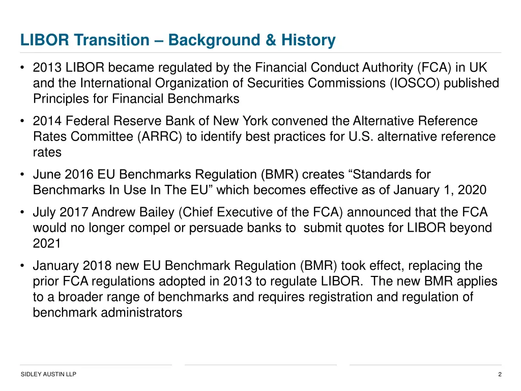 libor transition background history 1