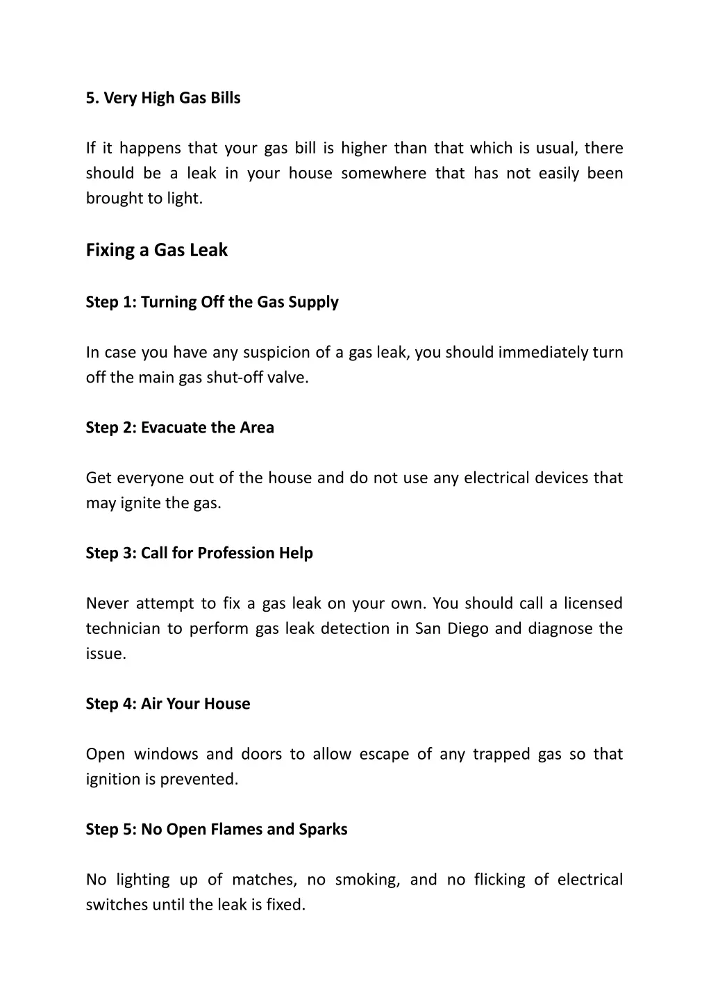 5 very high gas bills if it happens that your