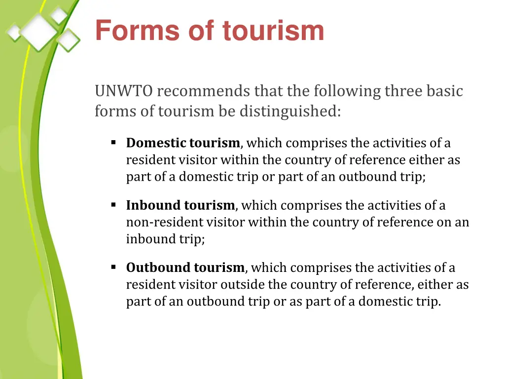 forms of tourism 1