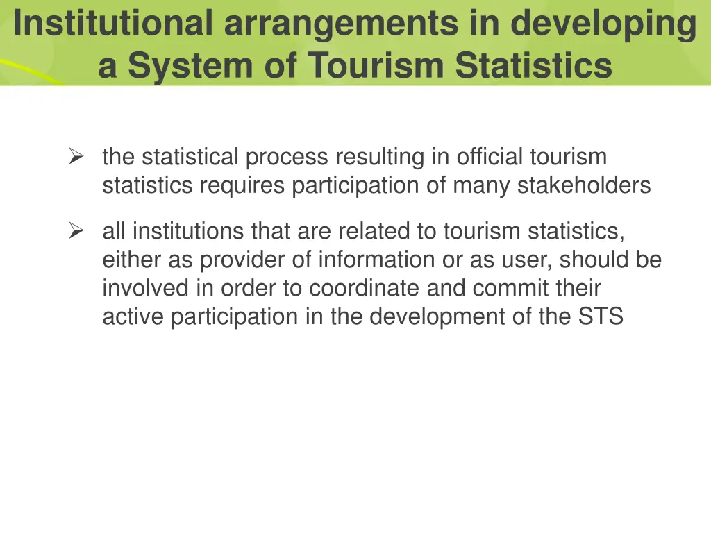 institutional arrangements in developing a system