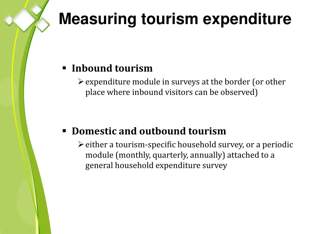 measuring tourism expenditure