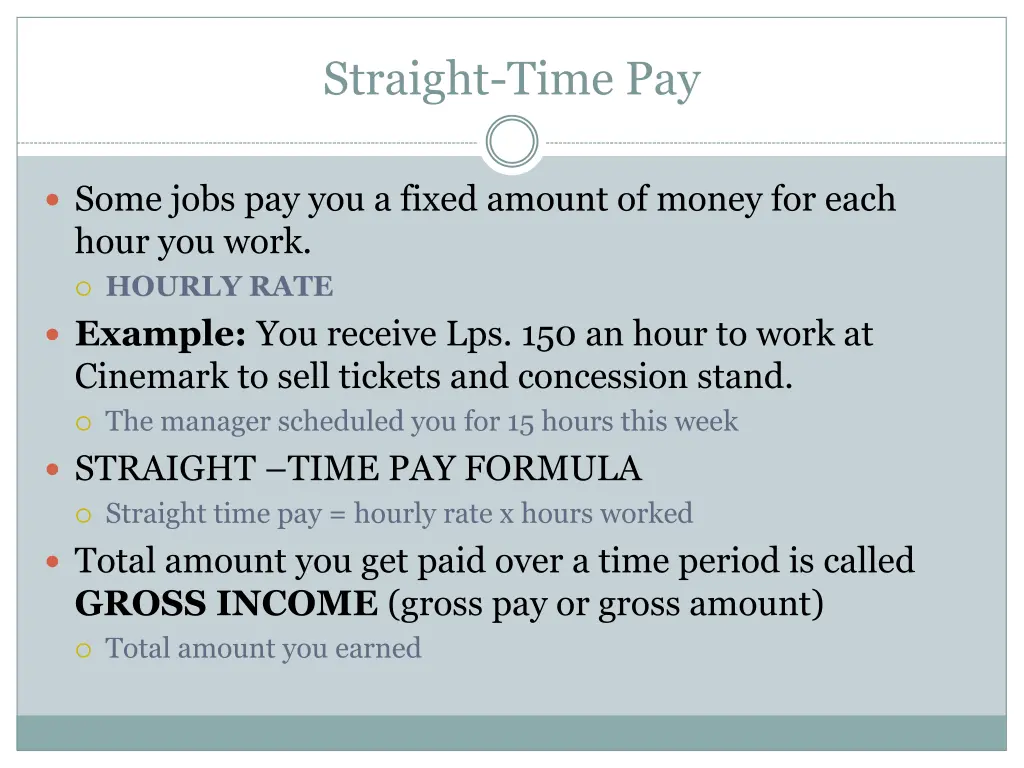 straight time pay