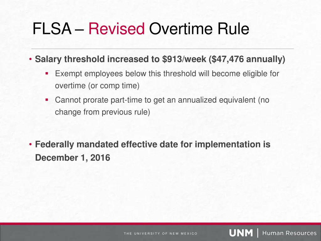 flsa revised overtime rule