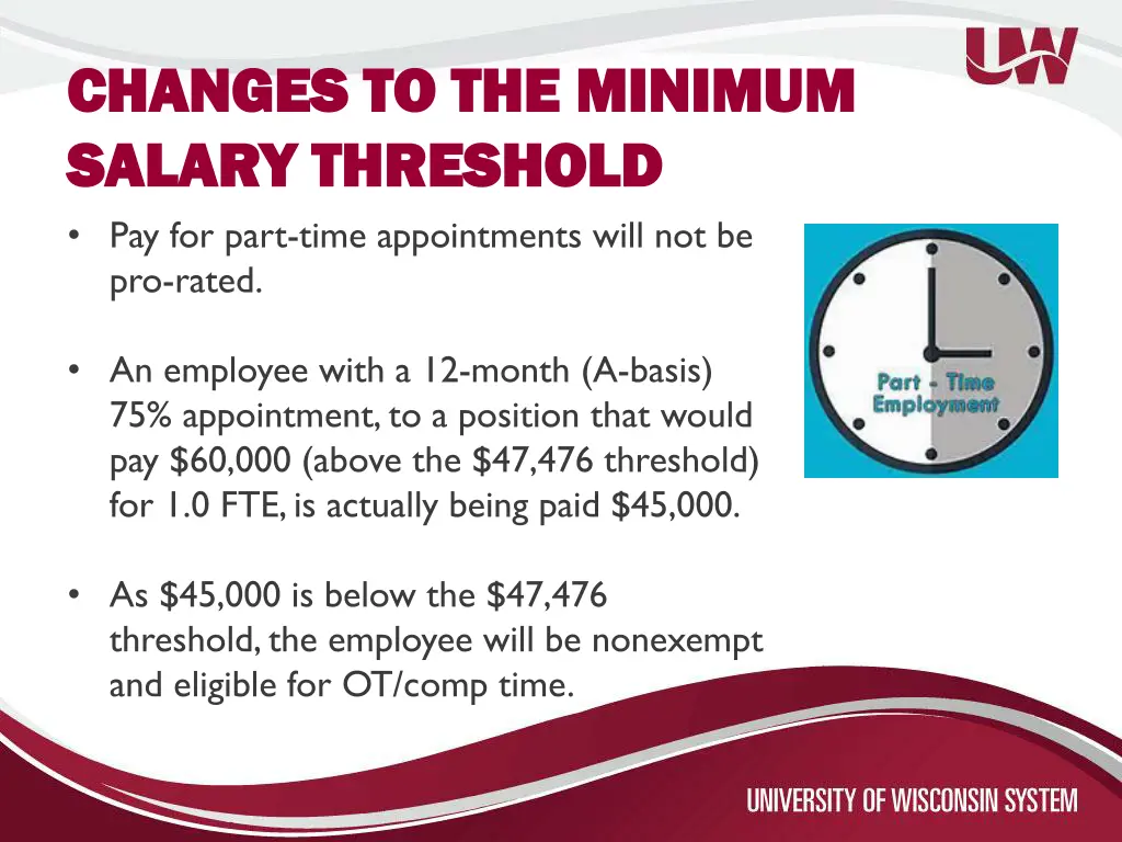 changes to the minimum changes to the minimum 1