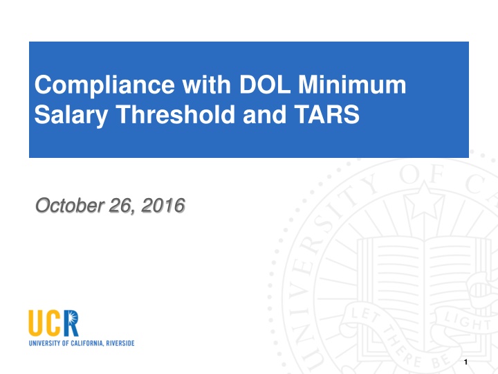 compliance with dol minimum salary threshold