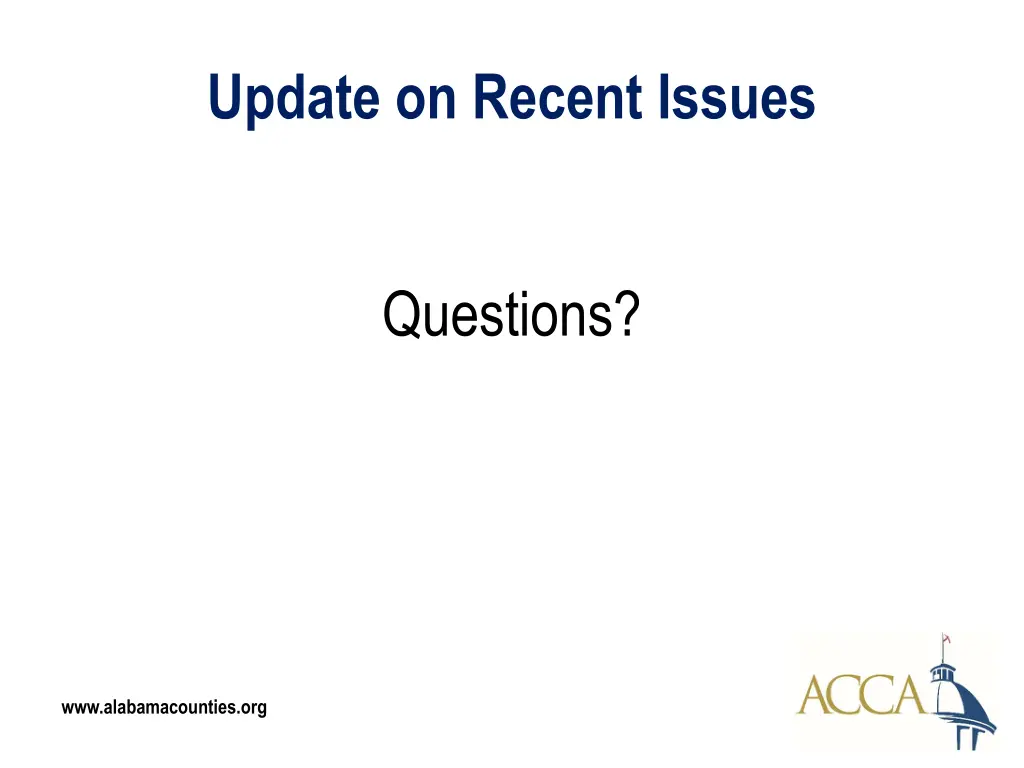 update on recent issues 13