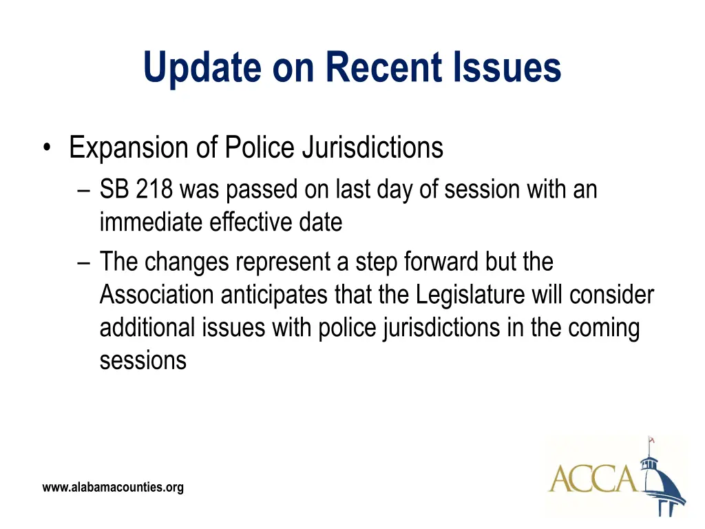 update on recent issues 9