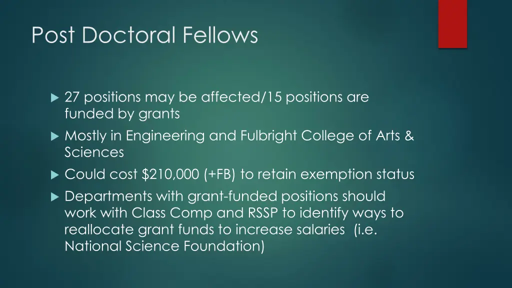post doctoral fellows