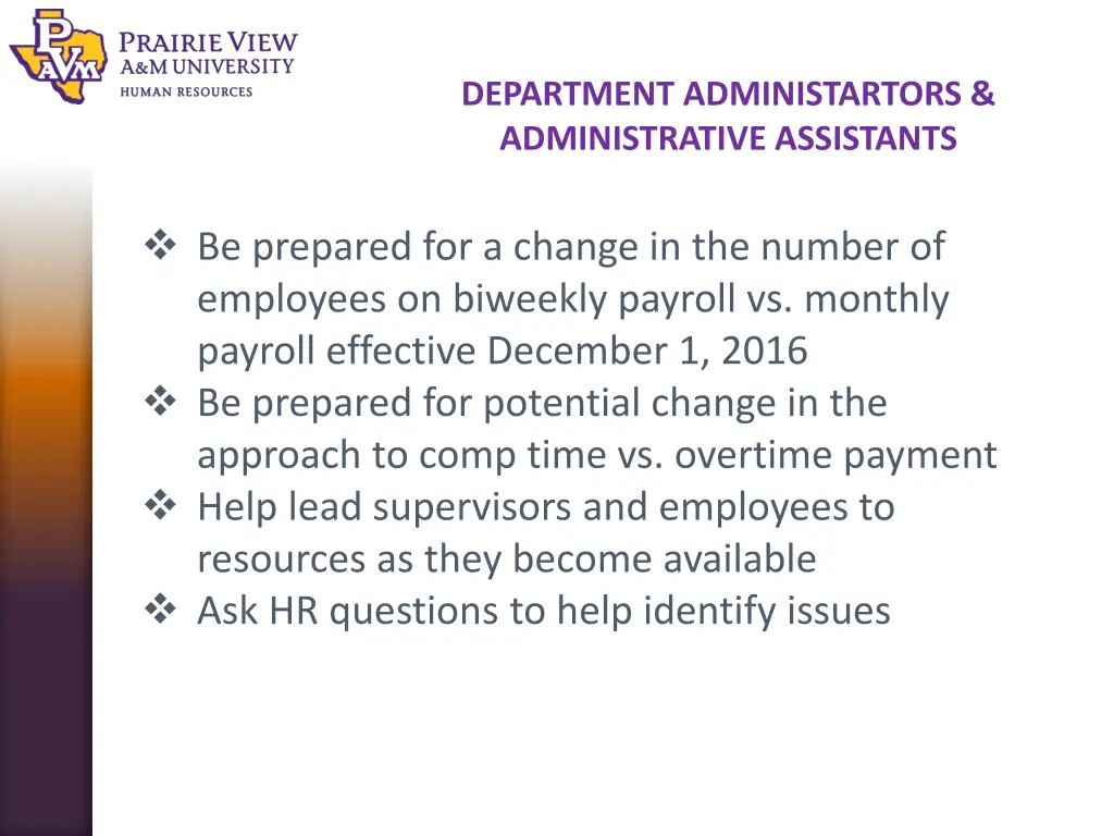 department administartors administrative