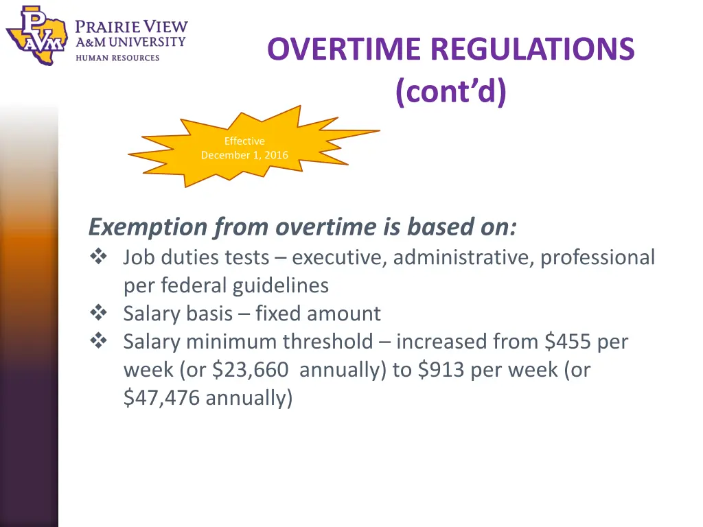 overtime regulations cont d