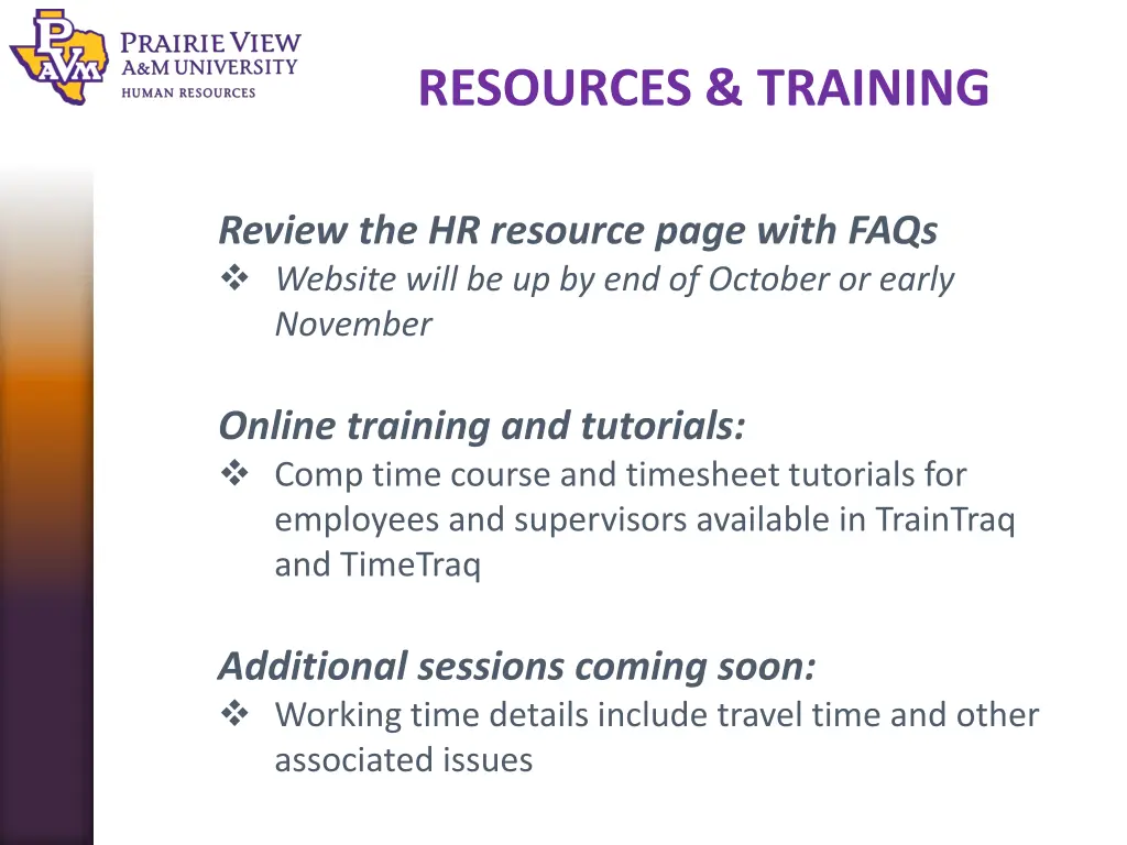 resources training