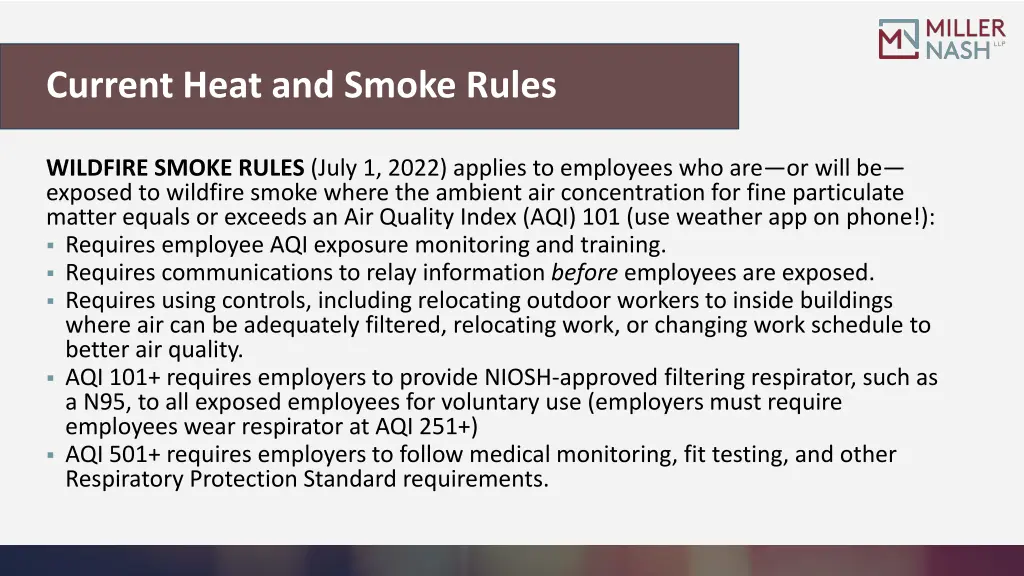 current heat and smoke rules 1