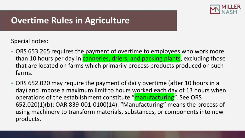 overtime rules in agriculture 2