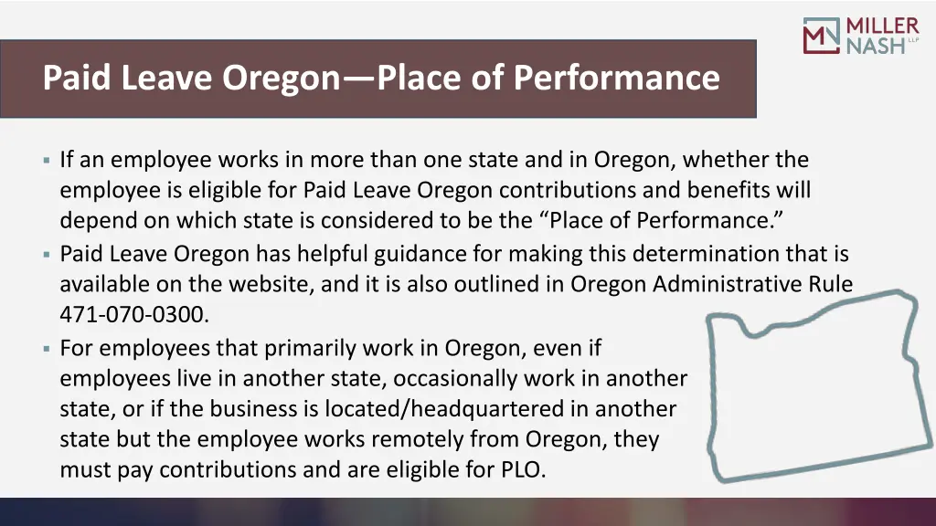 paid leave oregon place of performance