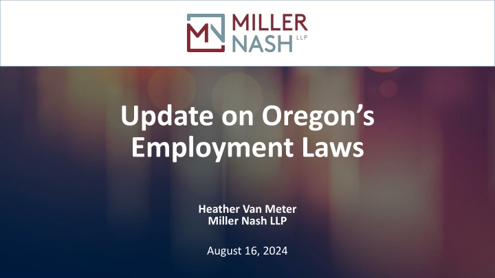 update on oregon s employment laws