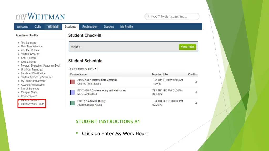 student instructions 1