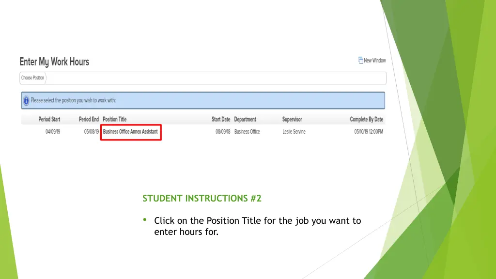 student instructions 2