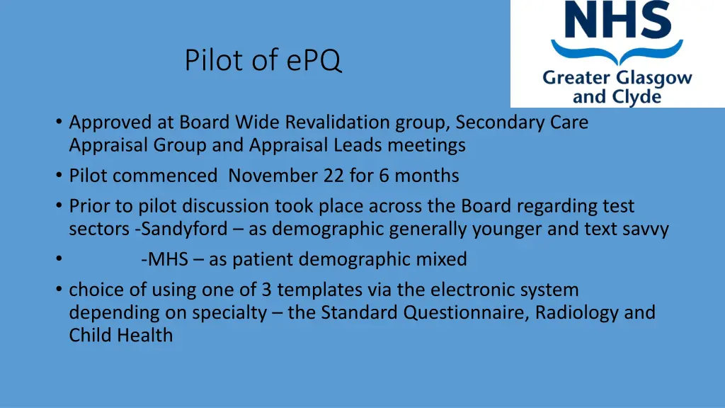 pilot of epq